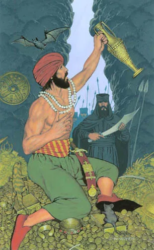 A Bad Day for Ali Baba, painting by Walter Velez (Craig Shaw Gardner)