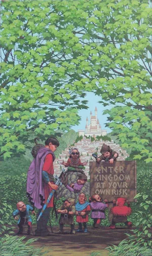 A Difficulty with Dwarfs, painting by Walter Velez (Craig Shaw Gardner)