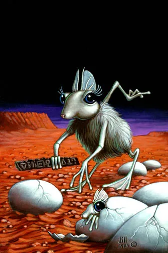 A Martian Ricorsco, painting by Jill Bauman (Greg Bear)