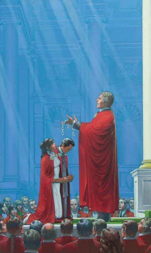 Ambov Keon (Book 7 in the Sime/Gen Series), painting by Walter Velez (Jean Lorrah)