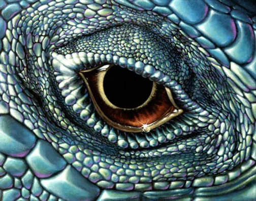 Basilisk, painting by Jill Bauman (Harlan Ellison)