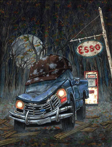 Big Driver, painting by Jill Bauman (Stephen King)