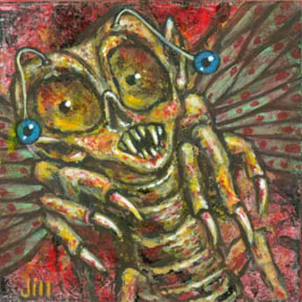 Buggy, painting by Jill Bauman