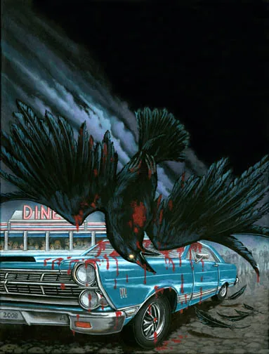 Catching Hell, painting by Jill Bauman (Greg F. Gifune)