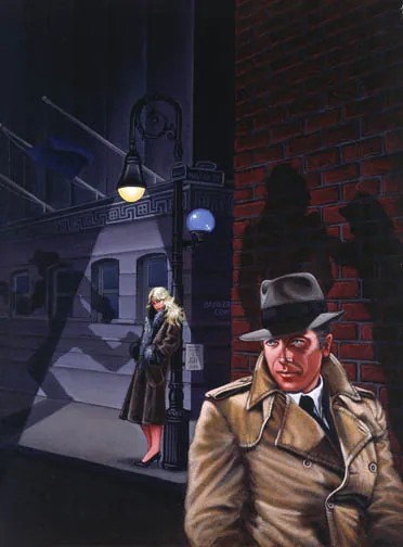 Ellery Queen, painting by Jill Bauman