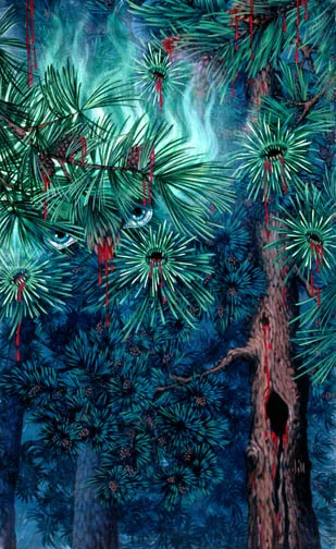 Freaky Forest, painting by Jill Bauman