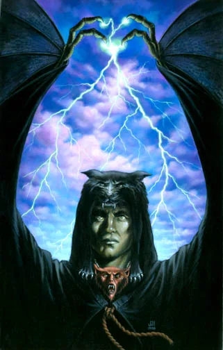 Gather, Darkness!, painting by Jill Bauman (Fritz Leiber)