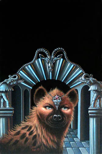 Hyena Eyes, painting by Jill Bauman