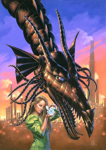 Iron Dragon’s Daughter, painting by Jill Bauman