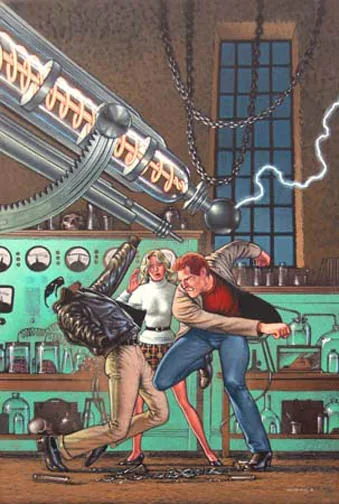 Kent Montana and the Reasonably Invisible Man, painting by Walter Velez (Lionel Fenn)