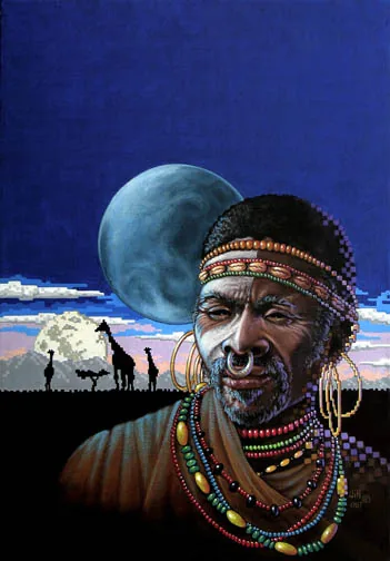 Kirinyaga, painting by Jill Bauman
