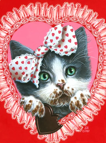 KittyLove, painting by Jill Bauman