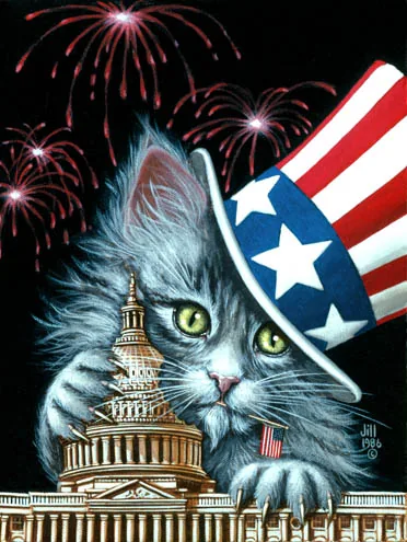 KittySam, painting by Jill Bauman
