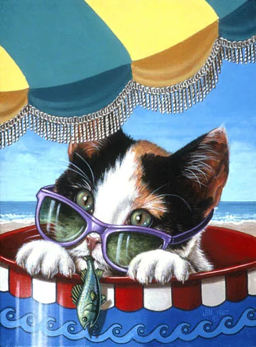 KittySun, painting by Jill Bauman