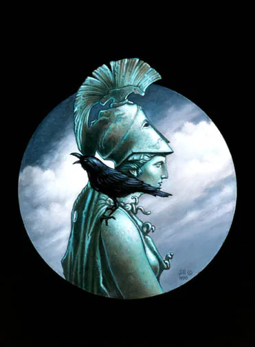Nevermore, painting by Jill Bauman (Edgar Allan Poe)