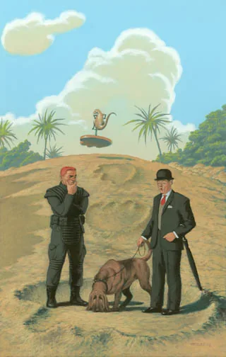 No Phule Like an Old Phule, painting by Walter Velez (Robert Asprin with Peter J. Heck)