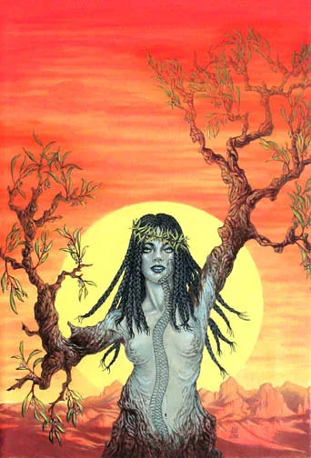 Queen Antinea, painting by Jill Bauman (Peter Moon)