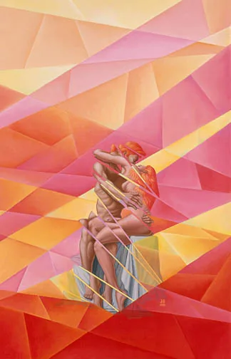Slippage, painting by Jill Bauman (Harlan Ellison)