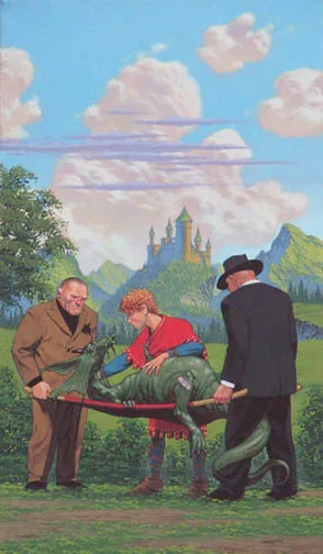 Something M.Y.T.H. Inc., painting by Walter Velez (Robert Asprin)