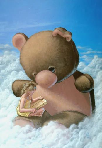 TeddyTale, painting by Jill Bauman