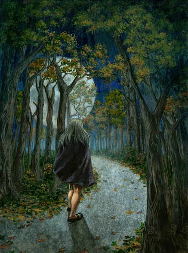Tess in the Moonlight, painting by Jill Bauman (Stephen King)