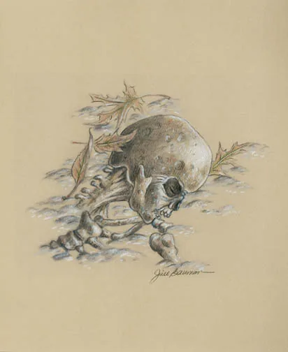 Tess Leaves (Drawing), painting by Jill Bauman (Stephen King)