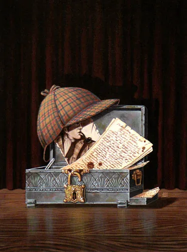 The Confidential Casebook of Sherlock, painting by Jill Bauman (Marvin Kaye)