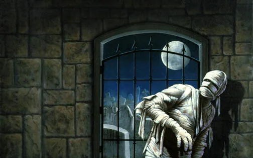 The Long Night of the Grave, painting by Jill Bauman (Charles L. Grant)