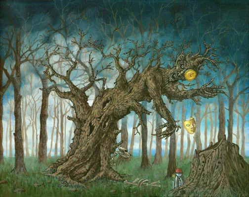 The Night Listener, painting by Jill Bauman (Chet Williamson)