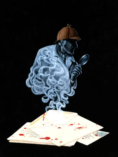 The Resurrected Holmes, painting by Jill Bauman (Marvin Kaye)