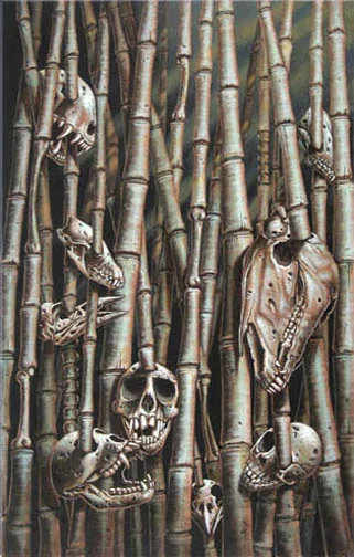 The Story of Noichi the Blind, painting by Jill Bauman (Chet Williamson)