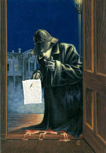 The Thing on the Doorstep, painting by Jill Bauman (H.P. Lovecraft)