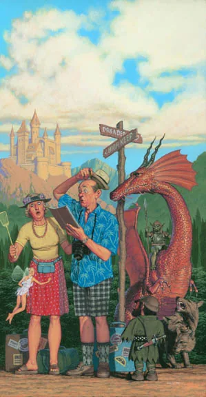 The Tough Guide to Fantasyland, painting by Walter Velez (Diana Wynne Jones)