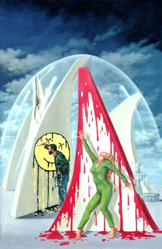 The View from Hell, painting by Jill Bauman (John Shirley)