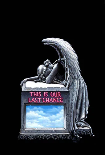 This is Our Last Chance, painting by Jill Bauman (Harlan Ellison)