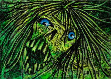 Toothy, painting by Jill Bauman