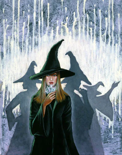 Witch Honour, painting by Jill Bauman (Narrell M. Harris)